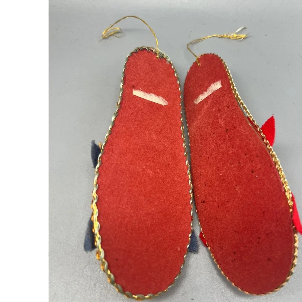 Mid Century Elf in Shoe Christmas Tree Ornament Japan Set of‎ Two